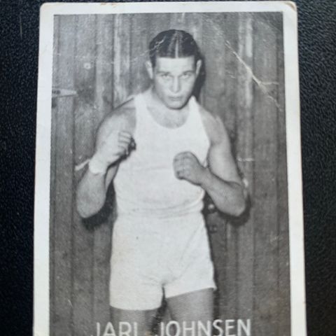 Jarl Johnsen 1913 - 1986 OL 1936 Stavanger Cromwell Boksing sigarettkort