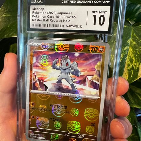 CGC 10 Machop Masterball Pokemon