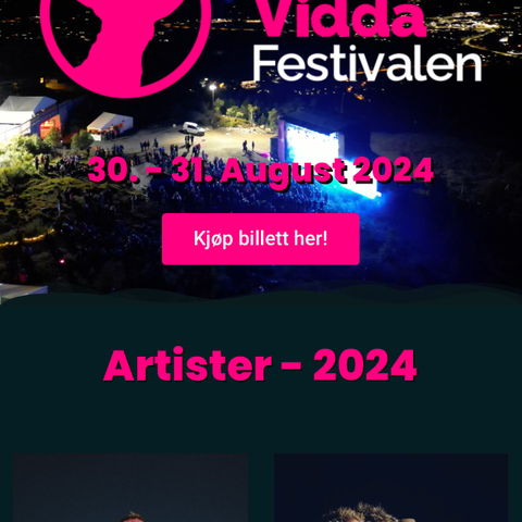 To billetter til HELT PÅ VIDDA FESTIVALEN