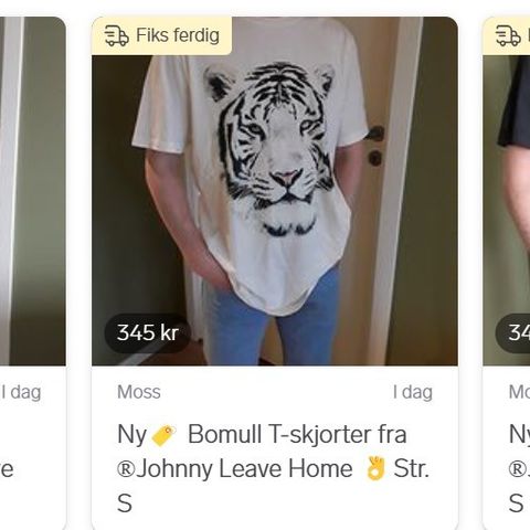 🏷️Helt Nye Tøffe og Dristige T-skjorter i Str.S 🛒750kr for 3stk