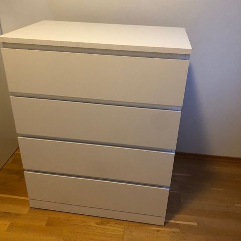 IKEA Malm kommode 80x100 hvit 4 skuffer-reservert til 14.8