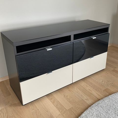 Ikea Bestå kommode (sort og beige)