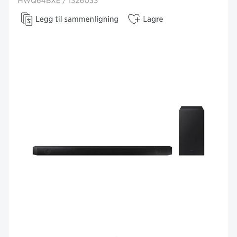 SAMSUNG lydplanke med subwoofer