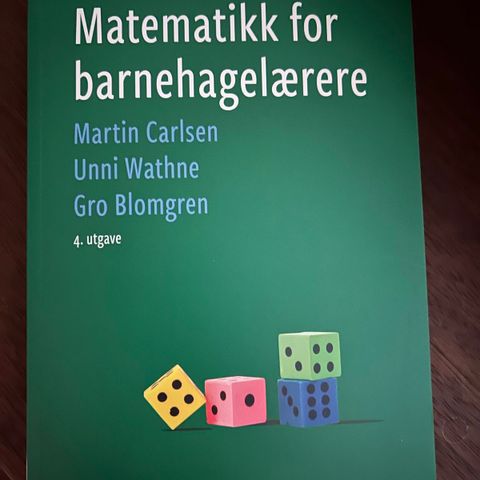 Matematikk for barnehagelærere/4.utgave/nyeste utgave