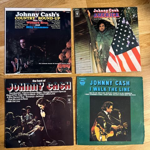 Gamle LP av JOHNNY CASH - GI BUD