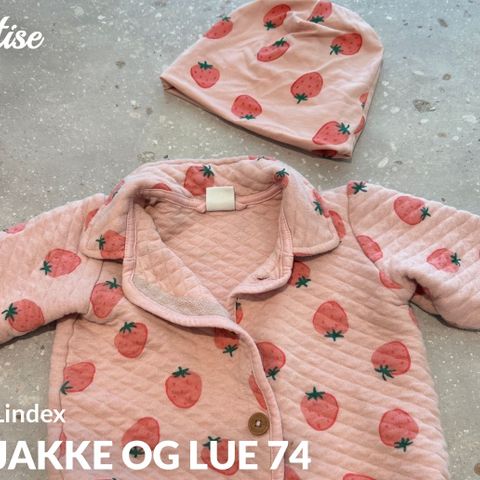 Jakke og lue sett i strl 74