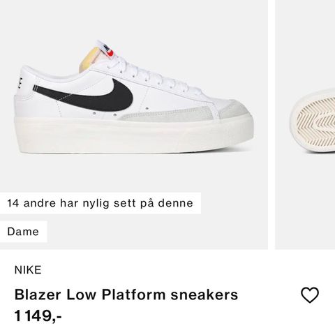 Nike Blazer low plattform sko