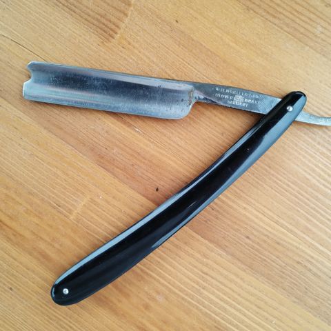 Barberkniv/straight razor W. H. Morley & Sons Germany 18 mm