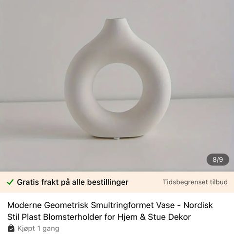 Vase | uåpnet i plastikk fra TEMU