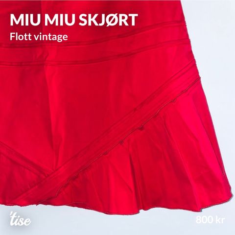 MIU MIU skjørt - flott vintage!