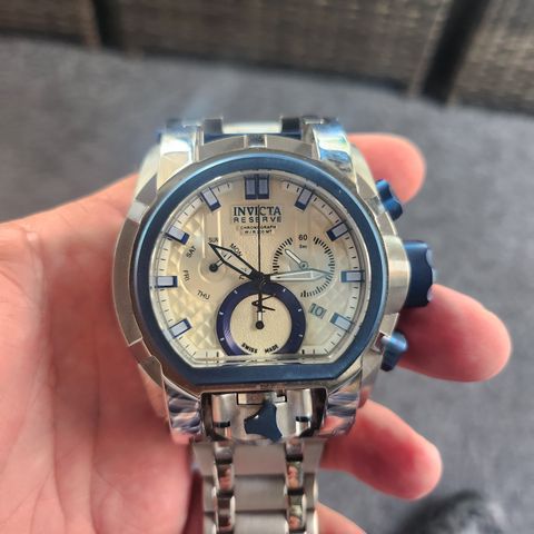 Invicta Reserve Bolt Zeus Magnum Rare Swiss Made 52mm Stainless Steel Watch