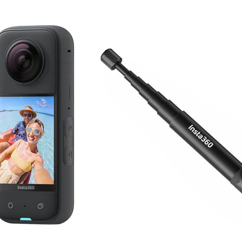 Insta360 x3 action kamera med Invisible selfie stick