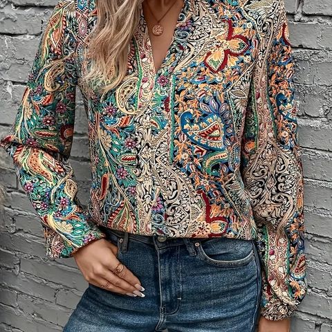 Elegant Paisley Bluse