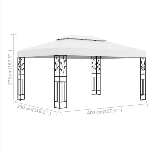 Uåpnet paviljong 3x4 m selges