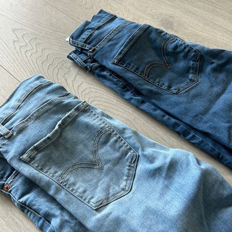 2 stk Levis Mile High Super Skinny W27 L30