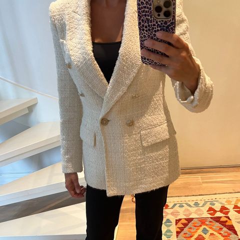 Blazer hvit fra Zara