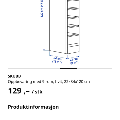 IKEA SKUBB Oppbevaring