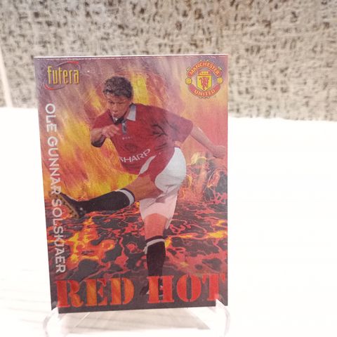 FotballKort Ole Gunnar Solskjær Manchester United RED HOT NR 1558/8000