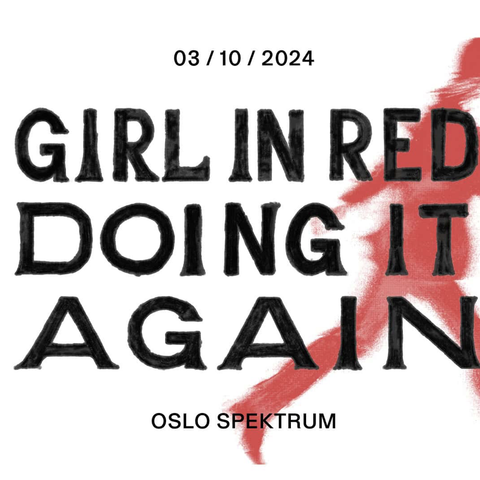 2 billetter til girl in red Oslo Spektrum 3 oktober 2024 selges