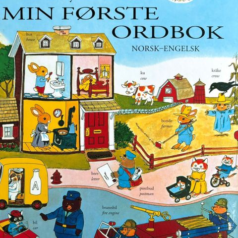 Min første ordbok. Norsk-Engelsk. Barnebøker Richard Scarry