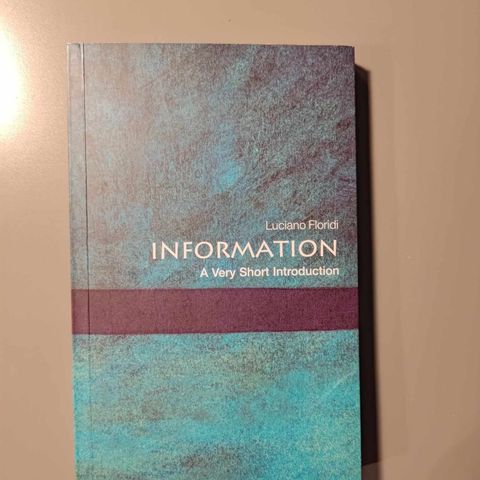 Information, a very short introduction