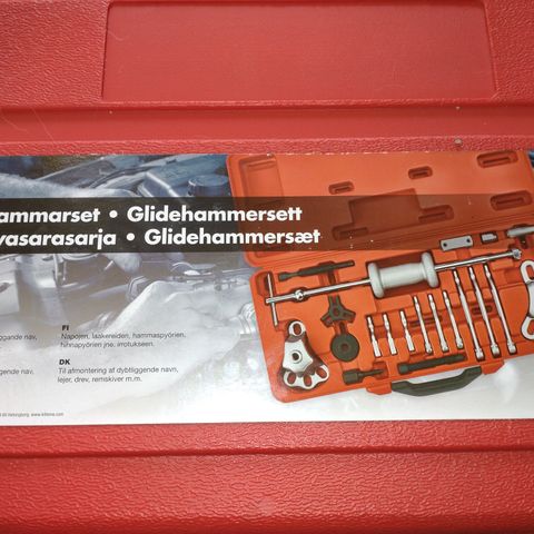 Glidehammersett for hjulager/lager