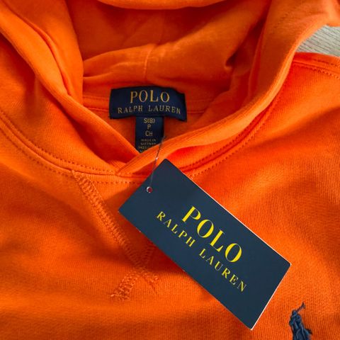 Nypris 1199,- Ubrukt Polo Ralph Lauren Fleece hoodie str S/ 8 år