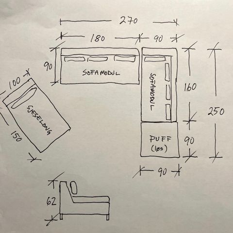 Sofa (modulsofa) RESERVERT