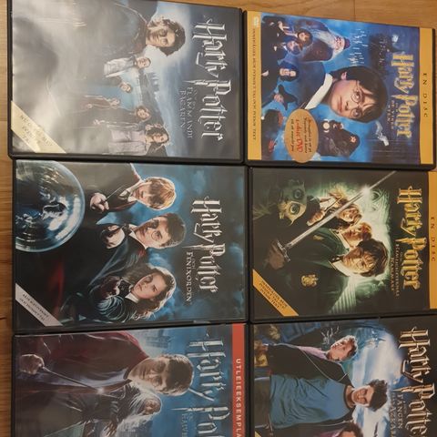 Harry Potter filmer DVD 6stk