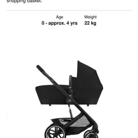 CYBEX balios s 2in1 duovogn veldig lite brukt