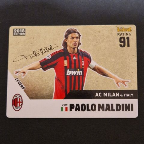 Paolo Maldini Legend Signatur Gull AC Milan