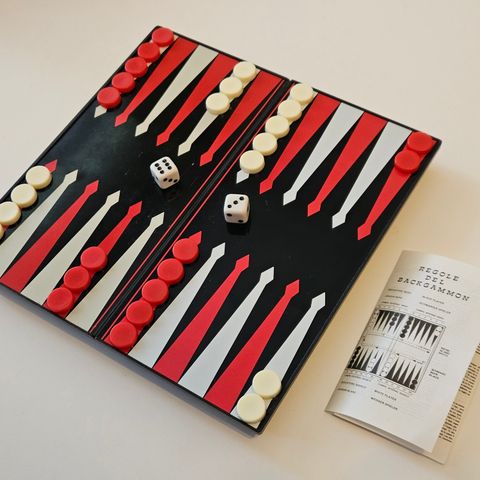 Backgammon Magnetisk Reisespill (Sammenleggbart)