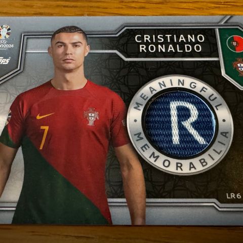 Svært sjeldent fotballkort: LEADER Relic Cristiano Ronaldo EURO 24 Armband Card