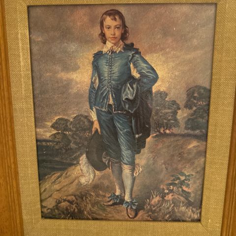 Thomas Gainsborough The Blue Boy Print in Wood Frame