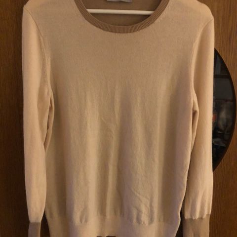 Beige genser i cashmere - Str. M