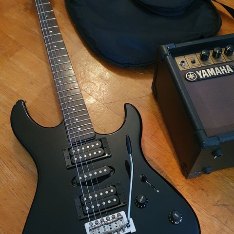 Yamaha el-gitar ERG 121 med Yamaha GA-10 Forsterker