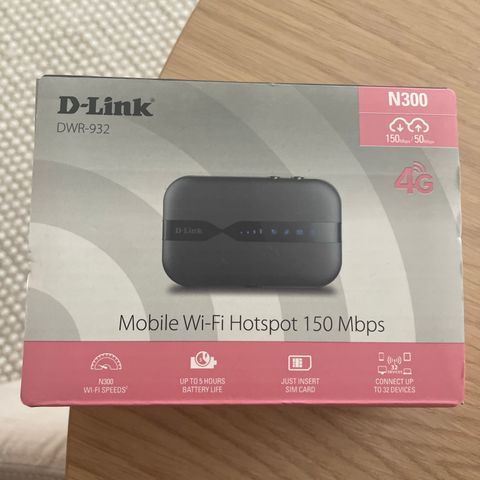 D-Link DWR-932 4G Ruter / Router til salgs