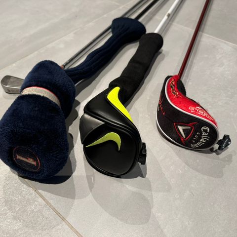 Diverse golfkøller til herre. Callaway 4-Hybrid, Callaway Driver, Mizuno Jern-2