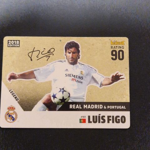 Luis Figo Legend Signatur Gull