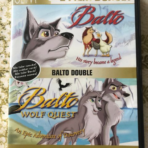 (DVD) Balto / Balto og ulveflokken (1995/2001) Norsk tale