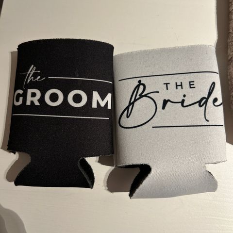 Brud og brudgom Koozie til salg