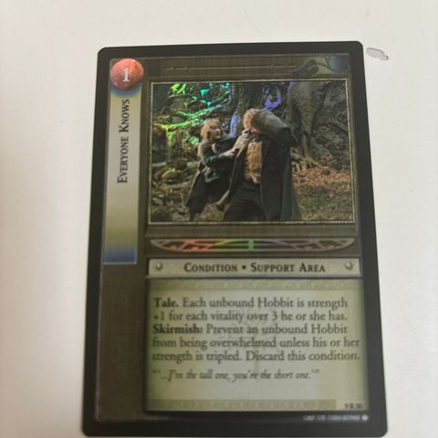 LOTR TCG: Everyone Knows - Foil - 9R50