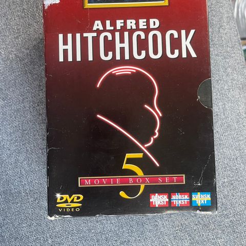 Alfred Hitchcock samling (DVD) 5 filmer, thriller noir klassiker