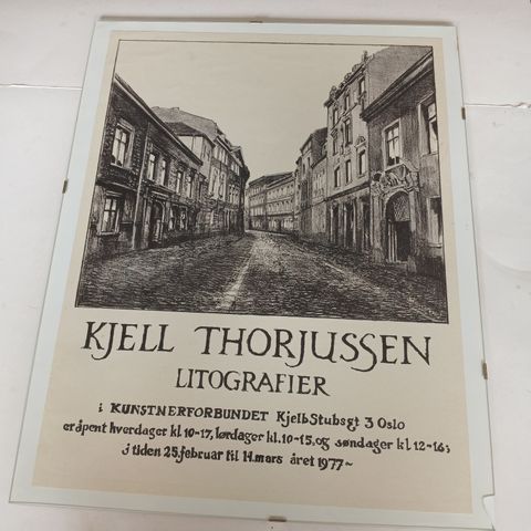 Kjell Thorjussen litografier - Plakat - Ustilling Oslo 1977