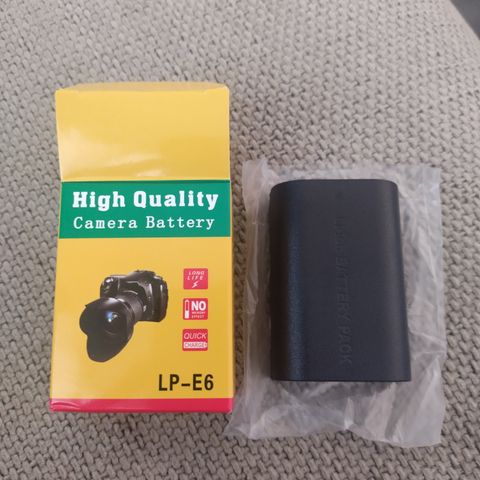 LP-E6 / E6N  batteri  Canon kamerar se liste. 2700mAh .Wh: 20 Type: Li-ion