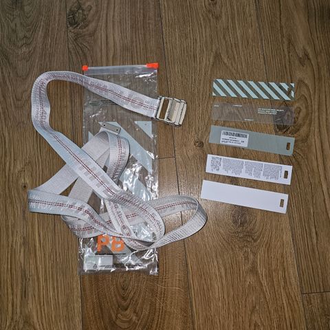 Off white belt 200cm - hvit