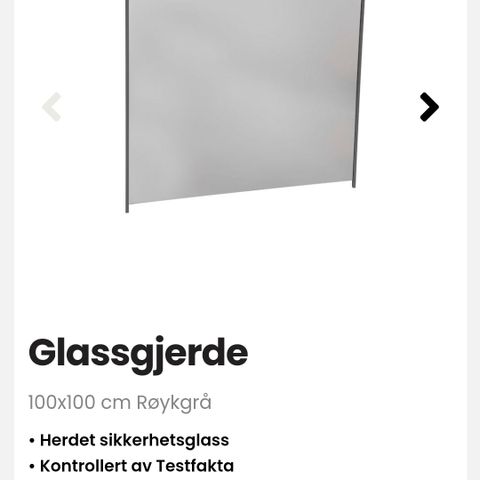 Glassgjerde 100x100 og 25x100 gråsota