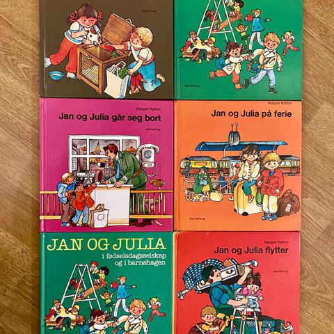 Retro barnebok ~ Margret Rettich: JAN OG JULIA bøker