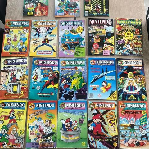 18 Nintendo Magasin selges 1990,91 og 92