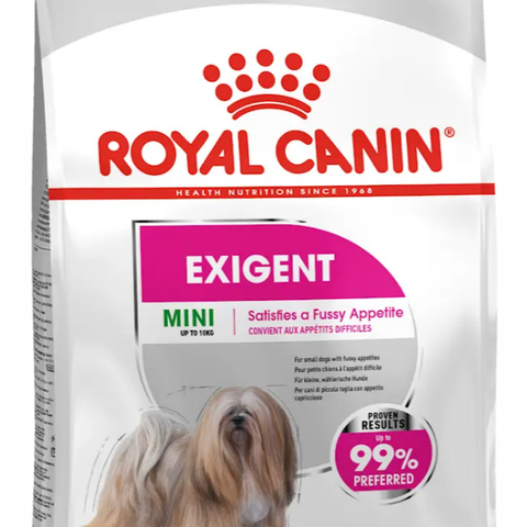 4 pakker uåpnede Royal canin mini exigent til salgs